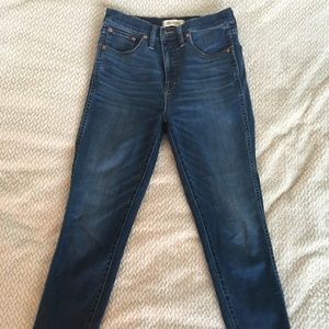 Madewell 10" High Rise Skinny Jeans Size 28